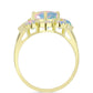 Goldplattierter Silberring mit Welo-Opal