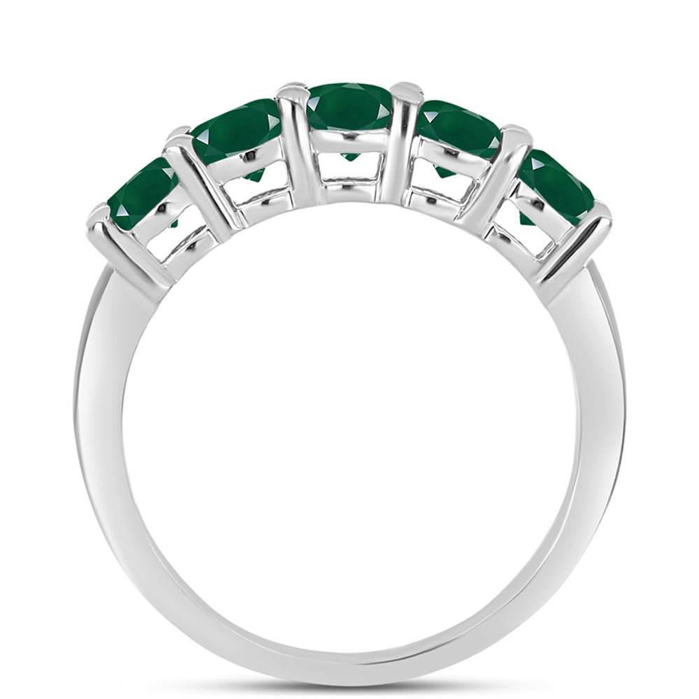 Silberring mit grünem Chalcedon