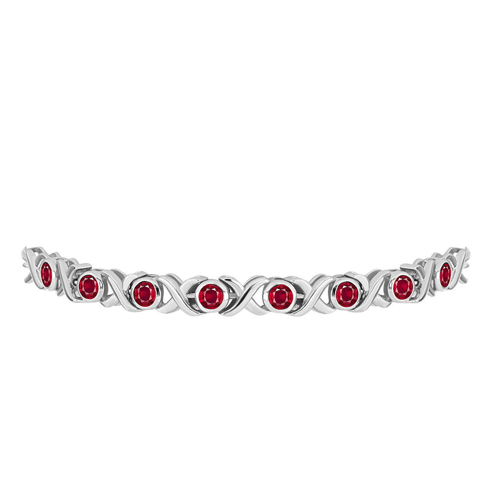 Silberarmband mit Rubin aus Madagaskar 2 