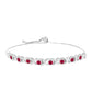 Silberarmband mit Rubin aus Madagaskar