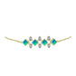 Goldplattiertes Silberarmband mit äthiopischem Paraiba-Blauopal und weißem Topas