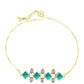 Goldplattiertes Silberarmband mit äthiopischem Paraiba-Blauopal und weißem Topas