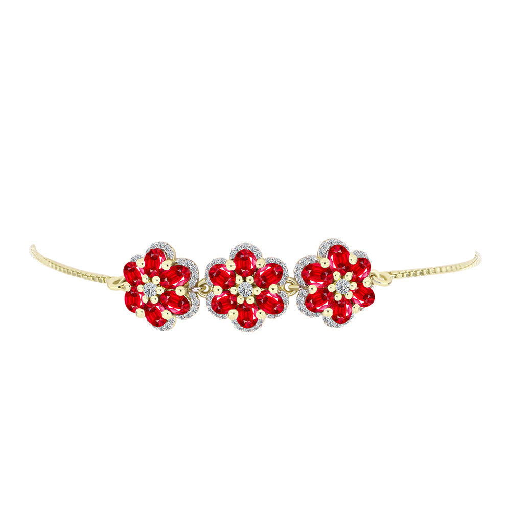 Goldplattiertes Silberarmband mit rotem Achat und weißem Topas 2 