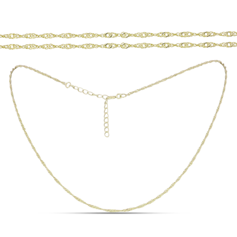 Goldplattierte Silberhalskette 1 