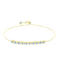 Goldplattiertes Silberarmband mit Eis-Moissanit