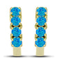 Goldplattierte Silberohrringe mit äthiopischem Paraiba-Blauopal