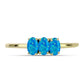Goldplattierter Silberring mit äthiopischem Paraiba-Blauopal