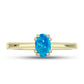 Goldplattierter Silberring mit äthiopischem Paraiba-Blauopal