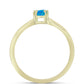 Goldplattierter Silberring mit äthiopischem Paraiba-Blauopal