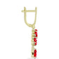 Goldplattierte Silberohrringe mit rotem Achat
