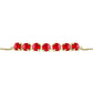 Goldplattiertes Silberarmband mit rotem Achat