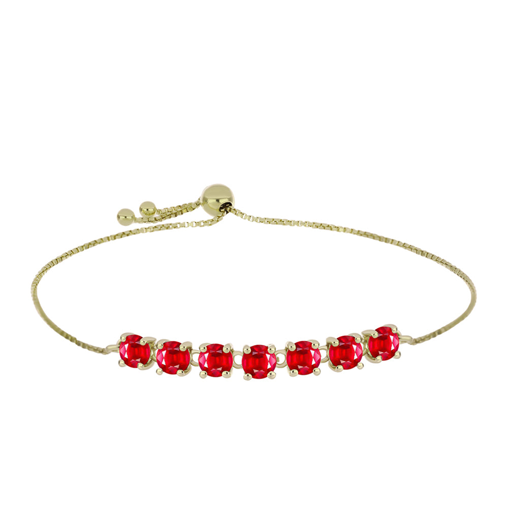 Goldplattiertes Silberarmband mit rotem Achat 1 