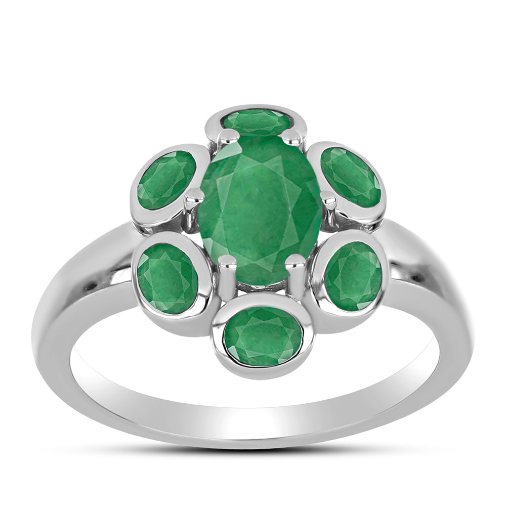 Silberring mit brasilianischem Smaragd 3 