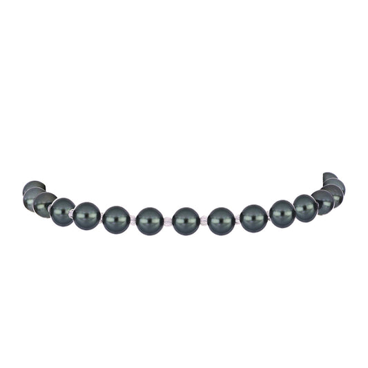 Goldplattiertes Silberarmband mit Tahitigrüne-Illusion Süßwasserperle