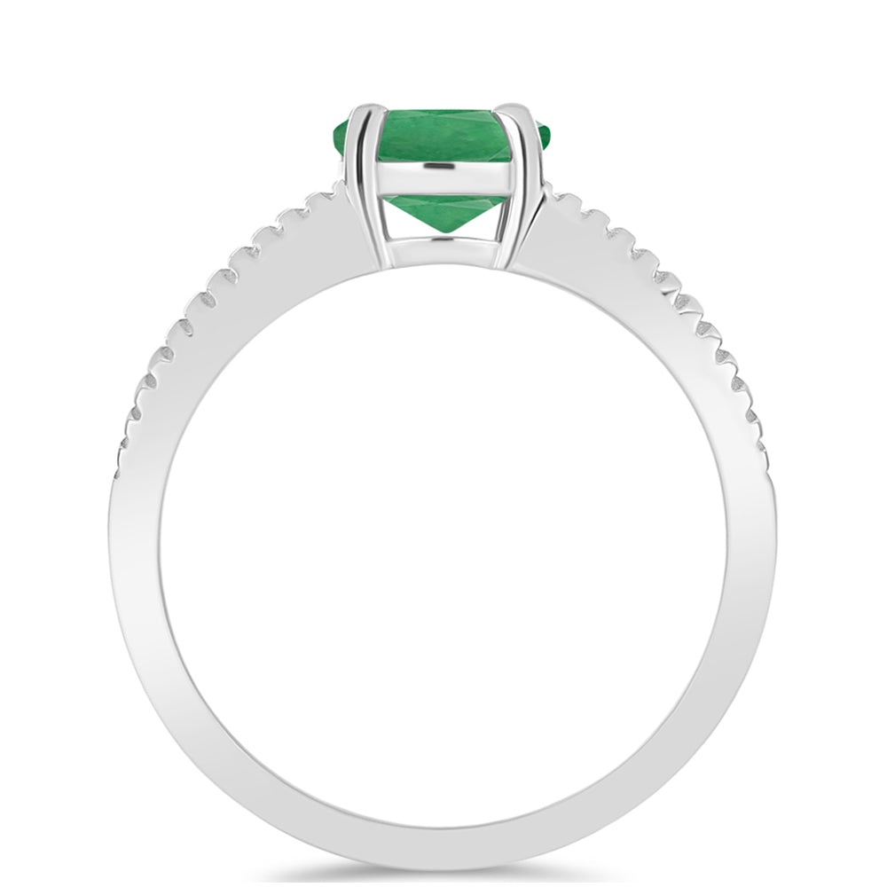 Silberring mit brasilianischem Smaragd 2 