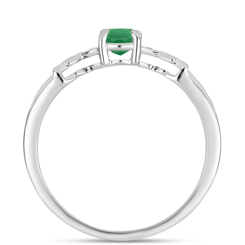 Silberring mit brasilianischem Smaragd 2 
