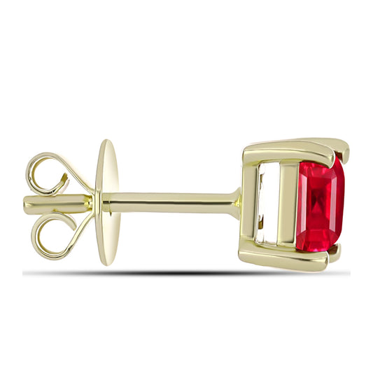 Goldplattierte Silberohrringe mit rotem Achat