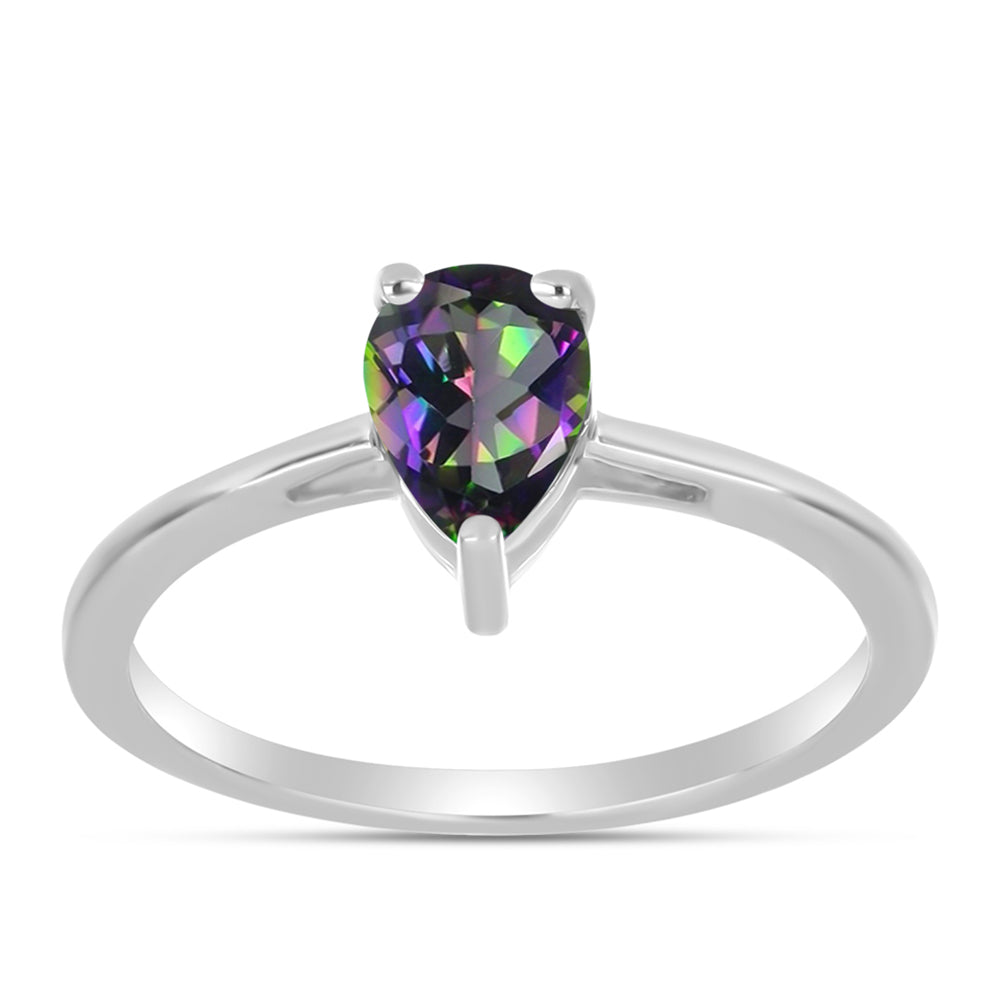 Silberring mit mystischem Topas