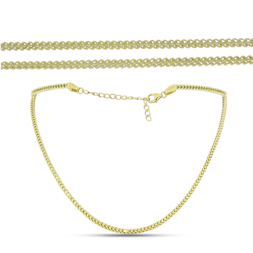 Goldplattierte Silberhalskette 1 