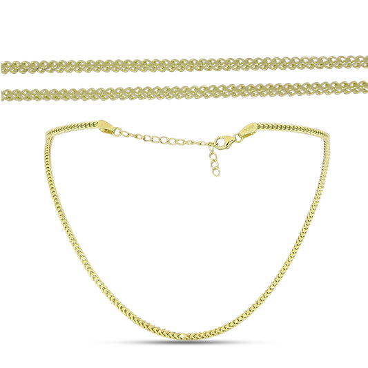 Goldplattierte Silberhalskette