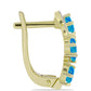 Goldplattierte Silberohrringe mit äthiopischem Paraiba-Blauopal und weißem Topas