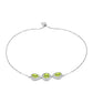 Silberarmband mit Peridot aus Changbai und weißem Topas