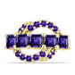 Goldplattierter Silberring mit marokkanischem Amethyst