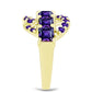 Goldplattierter Silberring mit marokkanischem Amethyst