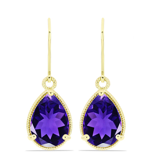 Goldplattierte Silberohrringe mit marokkanischem Amethyst