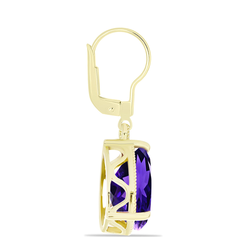 Goldplattierte Silberohrringe mit marokkanischem Amethyst