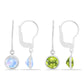 schmuckgarnitur aus Silber mit Peridot aus Changbai und Regenbogenmondstein