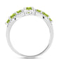 Silberring mit Peridot aus Changbai und weißem Topas