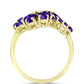 Goldplattierter Silberring mit marokkanischem Amethyst