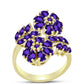 Goldplattierter Silberring mit marokkanischem Amethyst