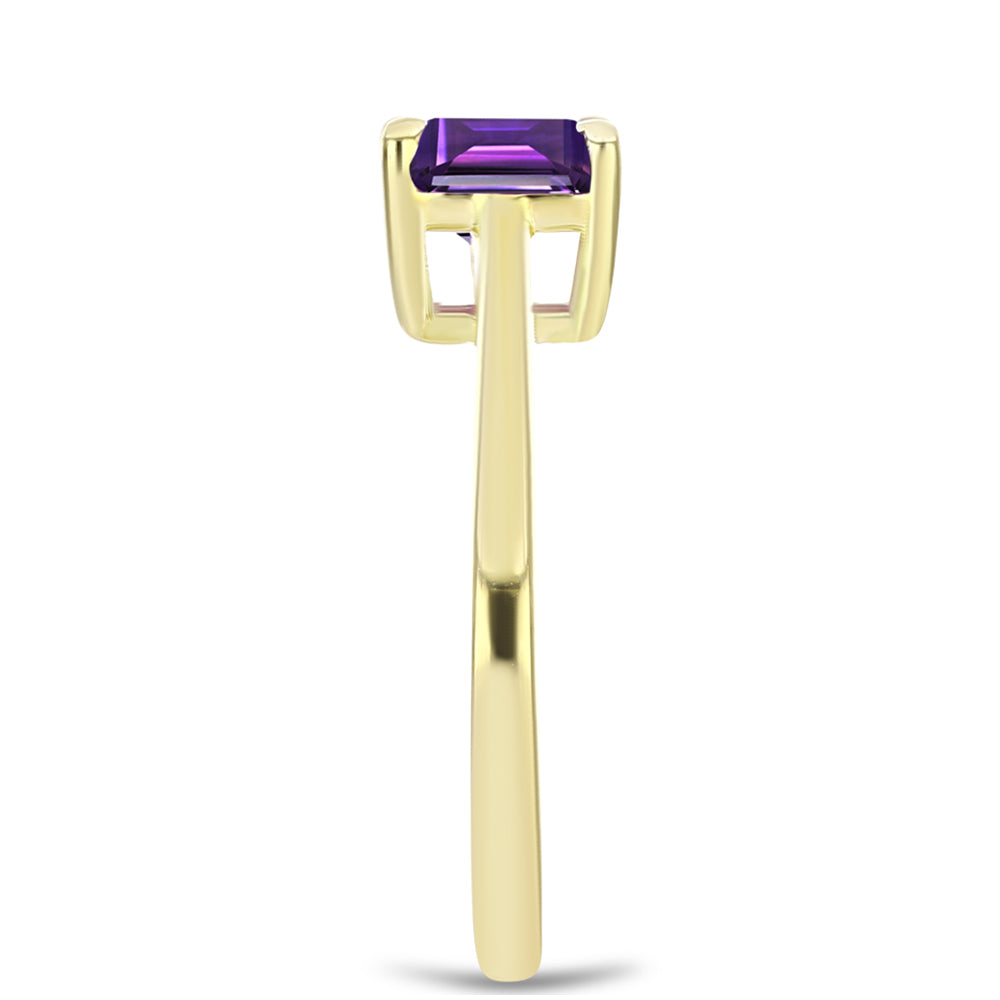 Goldplattierter Silberring mit marokkanischem Amethyst 4 