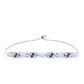 Silberarmband mit australischem blauem Saphir und Regenbogenmondstein