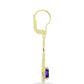 Goldplattierte Silberohrringe mit marokkanischem Amethyst und weißem Topas
