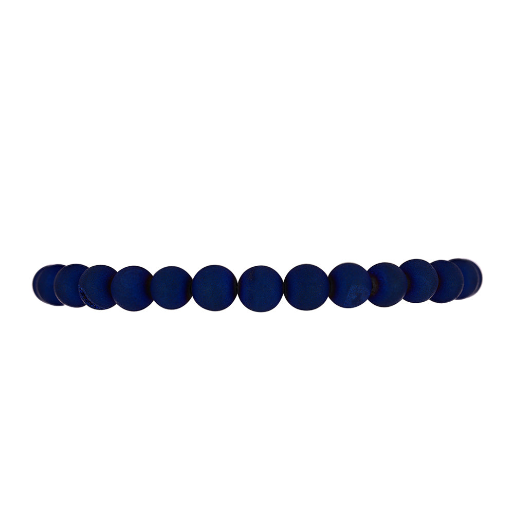Goldplattiertes Silberarmband mit blauer Druse