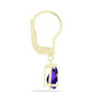 Goldplattierte Silberohrringe mit marokkanischem Amethyst