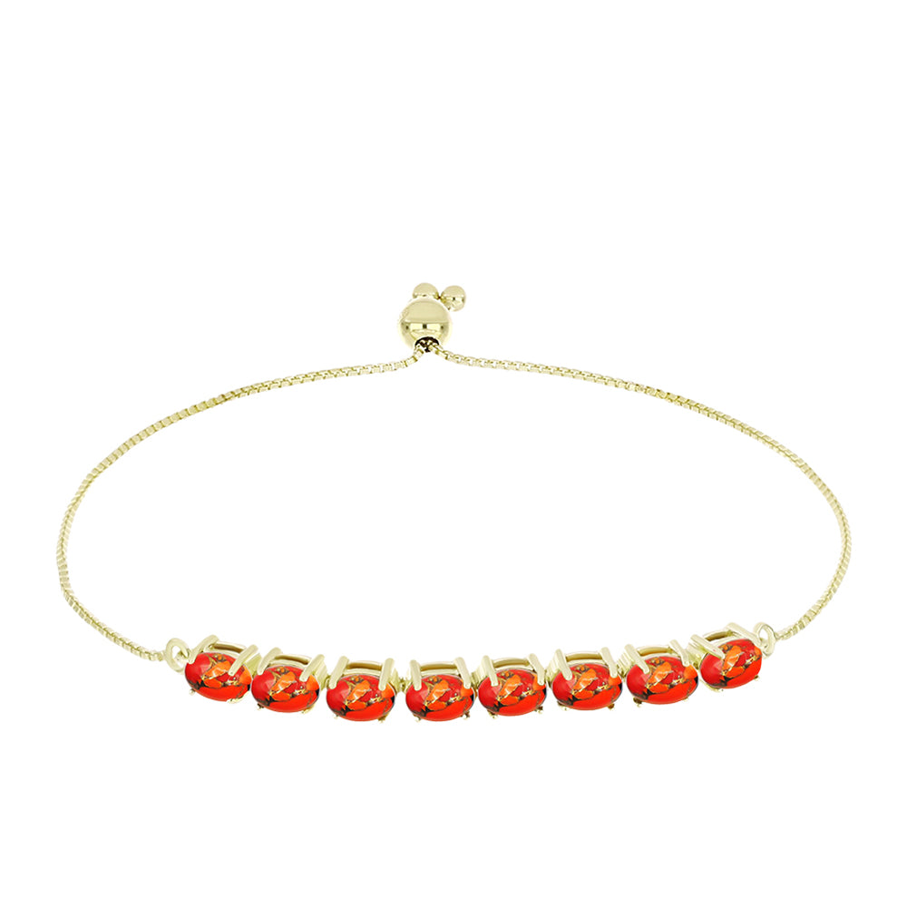 Goldplattiertes Silberarmband mit Mohave-Türkis 1 