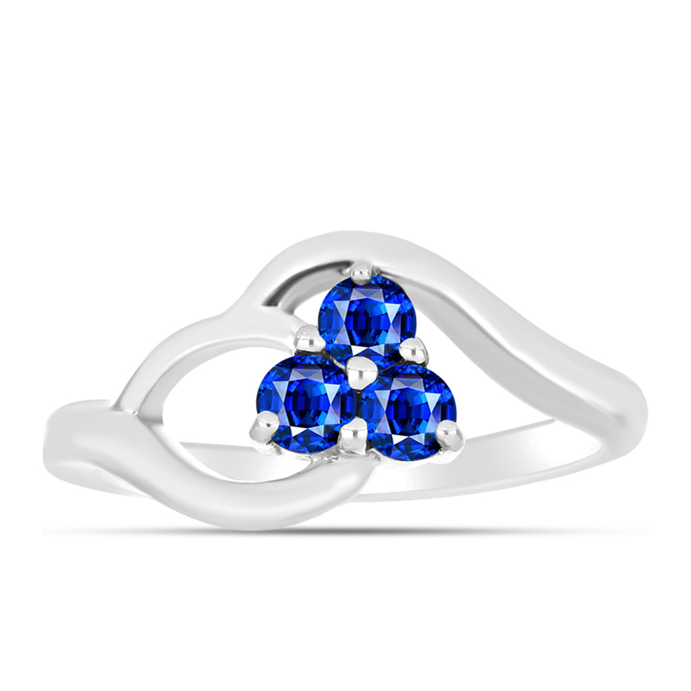 Silberring mit australischem blauem Saphir 1 