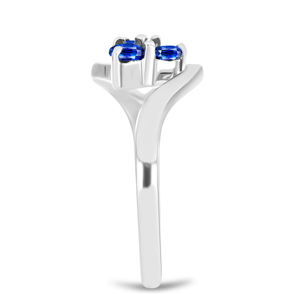 Silberring mit australischem blauem Saphir 3 