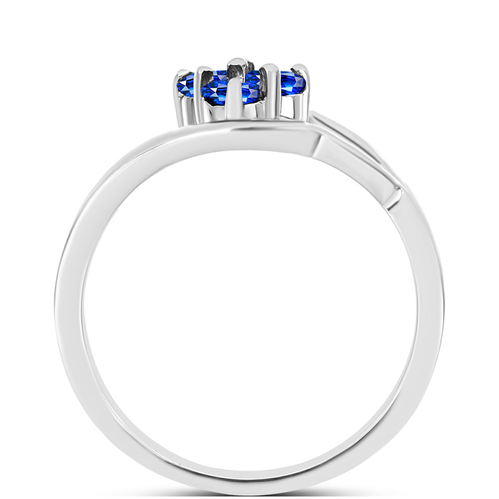 Silberring mit australischem blauem Saphir