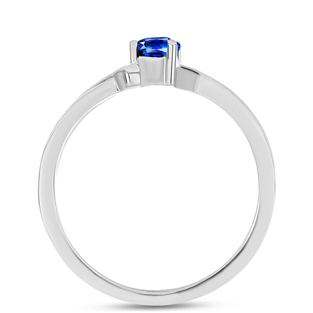 Silberring mit australischem blauem Saphir 2 