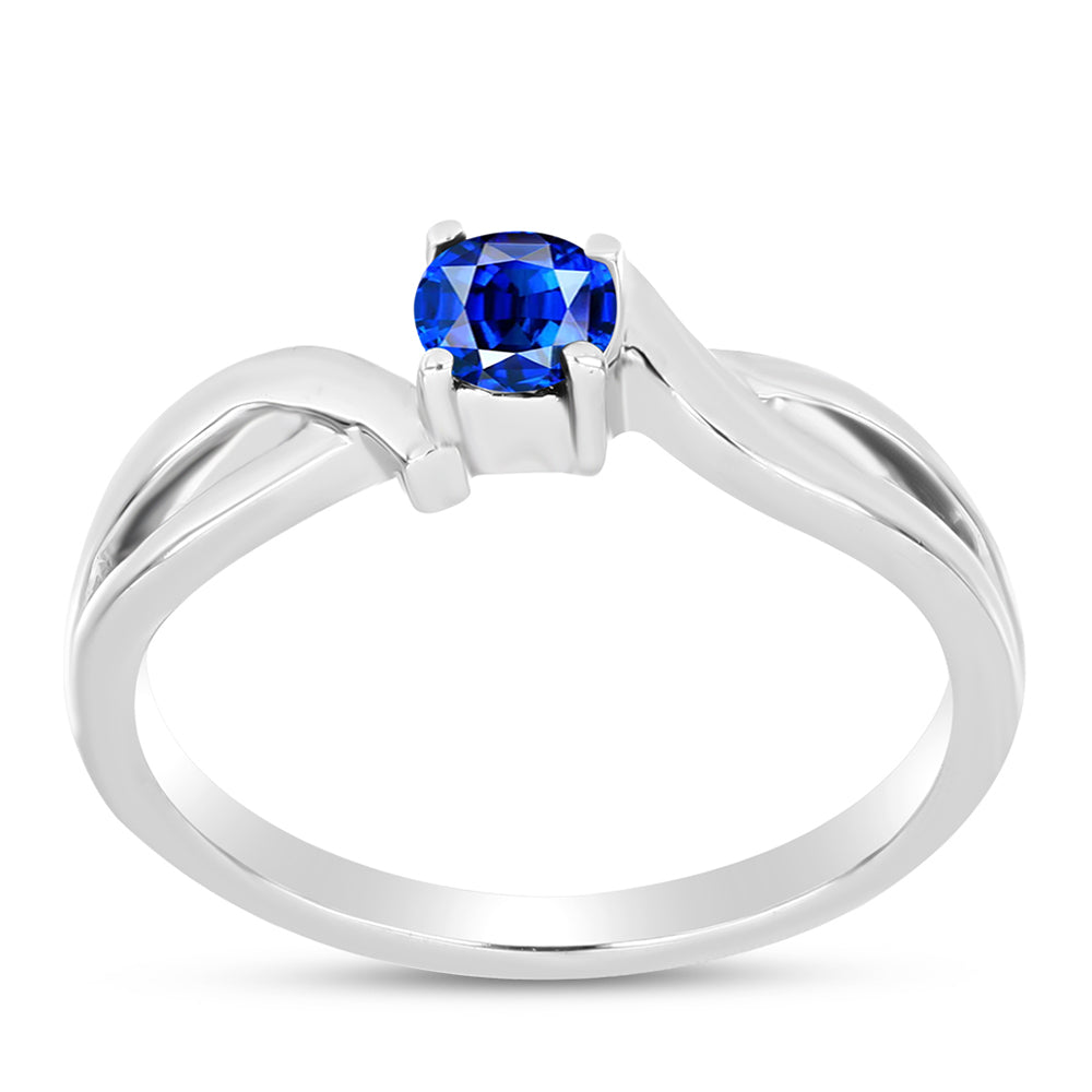 Silberring mit australischem blauem Saphir