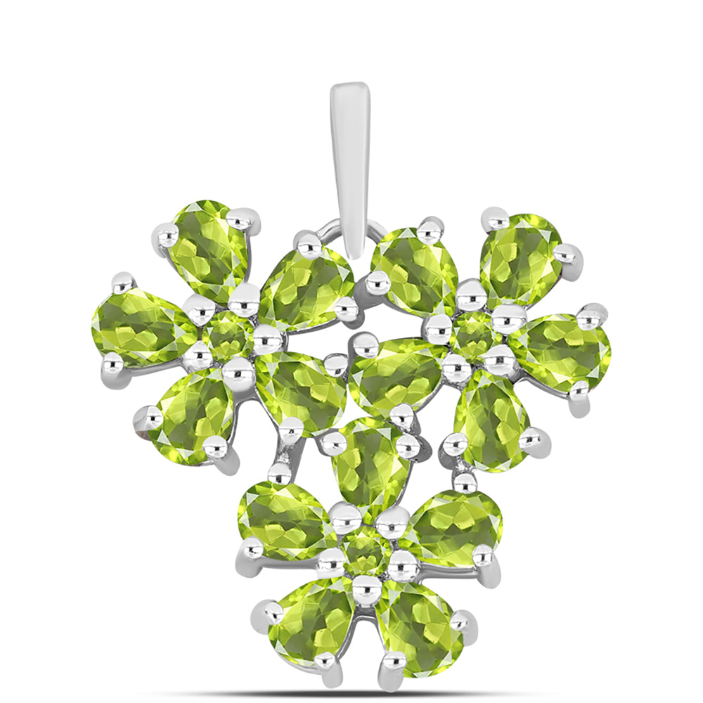 Silberanhänger mit Peridot aus Changbai