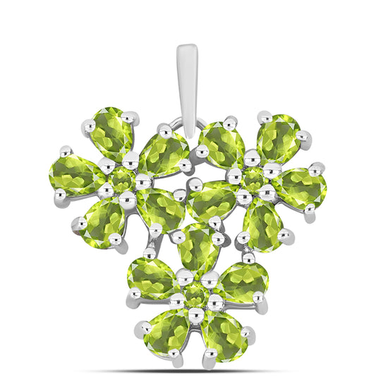 Silberanhänger mit Peridot aus Changbai