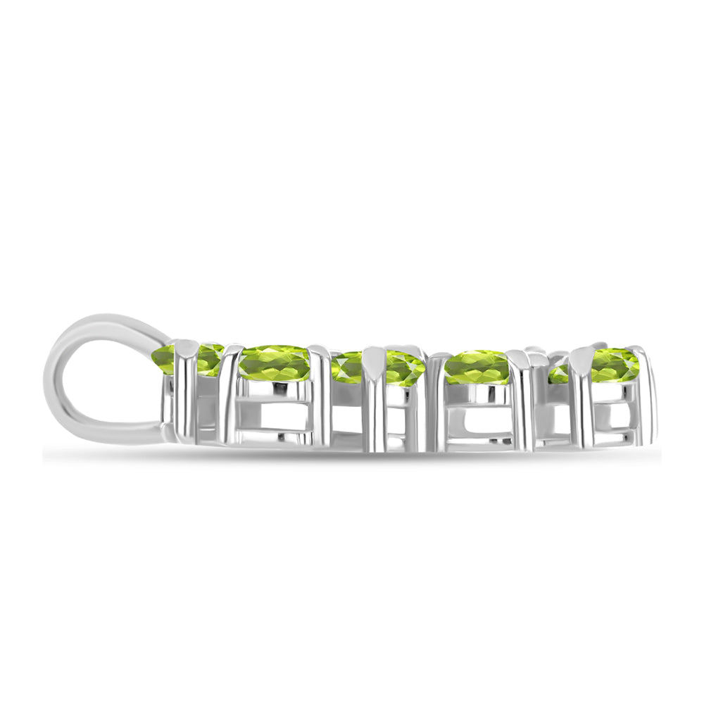 Silberanhänger mit Peridot aus Changbai