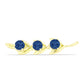 Goldplattierte Silberbrosche mit blauer Druse