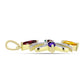 Goldplattierter Silberanhänger mit marokkanischem Amethyst und Zitrin aus dem Ural